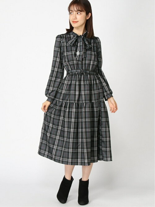 Axes Femme W バラ刺繍ボウタイチェックop Rakuten Fashion 楽天ファッション 旧楽天ブランドアベニュー Ef9791