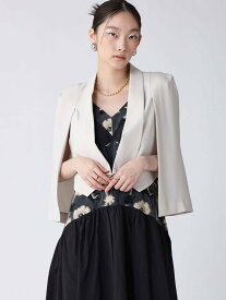 resil ケープデザインショートジャケット ラシュッド ジャケット・アウター その他のジャケット・アウター ベージュ ブラック【送料無料】