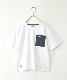 【SALE／5%OFF】ikka 異素材ポケット付きTシャツ(120~160cm) イッカ トップス カットソー・Tシャツ ホワイト ブラック