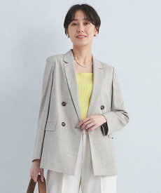 【SALE／30%OFF】UNITED ARROWS green label relaxing ライト カチリラ ダブル ジャケット -ウォッシャブル・ストレッチ・防シワ・接触冷感- ユナイテッドアローズ グリーンレーベルリラクシング ジャケット・アウター テーラードジャケット・ブレザー ネイビー 【送料無料】