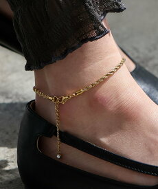 【SALE／40%OFF】aroco ねじれチェーンアンクレット ヴィータフェリーチェ アクセサリー・腕時計 アンクレット ゴールド シルバー