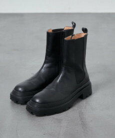 【SALE／10%OFF】ATELIER BRUGGE ATELIER BRUGGE/アトリエブルージュ レザー サイドゴア タンクブーツ / 牛革(22.5cm~24.5cmサイズ展開) 25AW フリークスストア シューズ・靴 ブーツ ブラック【送料無料】