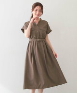【SALE／20%OFF】index ダブルポケットスキッパーワンピース【防シワ/洗濯機OK】《XS~3L/6col》 インデッ…