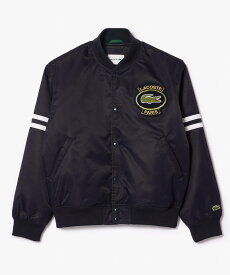 LACOSTE ダブルストライプバーシティジャケット ラコステ ジャケット・アウター ブルゾン・ジャンパー ホワイト【送料無料】