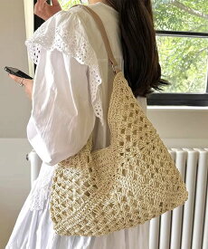 【SALE／30%OFF】miniministore かごバッグ レディースストローバッグ軽量 ミニミニストア バッグ かごバッグ ホワイト ブラウン