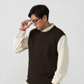 【SALE／27%OFF】TOKYO SHIRTS 【Pitta Re:)】 ニット クルーネックベスト ブラウン系 メンズ RM052500DM50X00-35 トーキョーシャツ トップス ベスト・ジレ ブラック