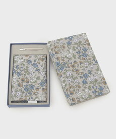 【SALE／50%OFF】TAKEO KIKUCHI 【BOXセット】ベーシックタイバー+LIBERTYハンカチ セット タケオキクチ ファッション雑貨 ハンカチ・ハンドタオル ブルー グレー ネイビー【送料無料】