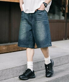 Rocky Monroe ワイドデニムショートパンツ ロッキーモンロー パンツ ジーンズ・デニムパンツ ブラック ブルー【送料無料】
