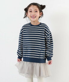 【SALE／14%OFF】devirock ふんわり裾チュール 裏起毛 ワンピース 長袖ワンピース ワンピース 25AW デビロック ワンピース・ドレス ワンピース ピンク ホワイト ブラック ネイビー パープル グレー