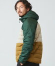 ビーンズ・ダウン・フード・ジャケット、カラーブロック 米国フィット・レギュラー