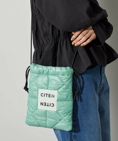 CITEN ＜CITEN＞パデッド キンチャク ショルダー シテン バッグ ショルダーバッグ ブルー ネイビー ブラウン グレー ベージュ ブラック シルバー グリーン ピンク レッド