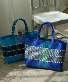 【SALE／40%OFF】aroco メルカドトートバッグ(M) ヴィータフェリーチェ バッグ かごバッグ イエロー ブルー ピンク【送料無料】