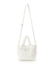 シフォンリボンファーハンドバッグ