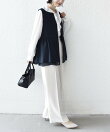 ダブル クロス レイヤード ペプラム ジレ(セレモニー対応可)