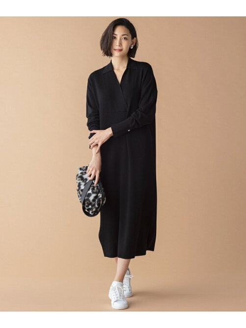 Icb Web 一部店舗限定 シャツ風 ニットワンピース Rakuten Fashion 楽天ファッション 旧楽天ブランドアベニュー Bs0796