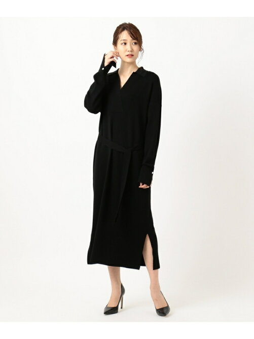 Icb Web 一部店舗限定 シャツ風 ニットワンピース Rakuten Fashion 楽天ファッション 旧楽天ブランドアベニュー Bs0796