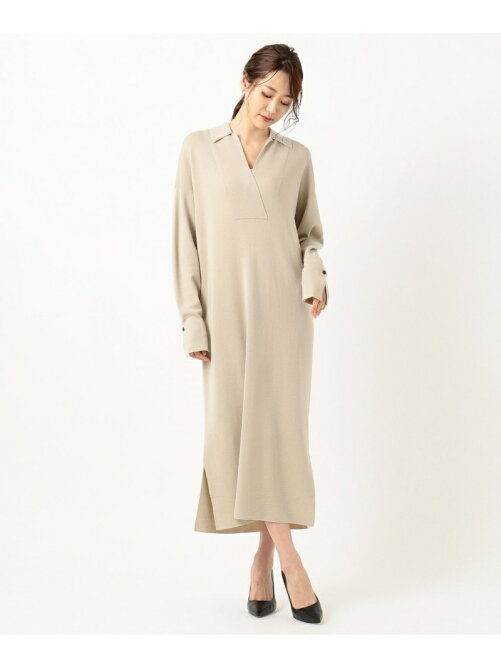 Icb Web 一部店舗限定 シャツ風 ニットワンピース Rakuten Fashion 楽天ファッション 旧楽天ブランドアベニュー Bs0796