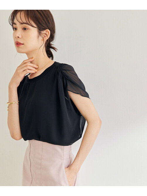 Rope ニット衿シフォンブラウス Rakuten Fashion 楽天ファッション 旧楽天ブランドアベニュー Dg5796