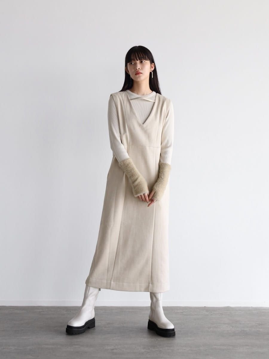 LASUD｜スウェード2WAYジャンパースカート | Rakuten Fashion(楽天