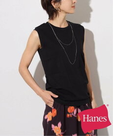 JOURNAL STANDARD relume 【Hanes / ヘインズ】RE JAPAN FIT FOR HER スリーブレスTシャツ ジャーナル スタンダード レリューム トップス ノースリーブ・タンクトップ ブラック ホワイト
