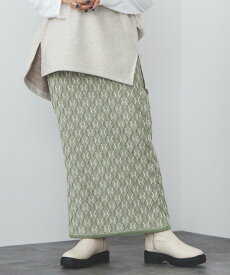 【SALE／70%OFF】BEAMS HEART WOMEN BEAMS HEART / ニットジャカード ロングタイトスカート ビームス アウトレット スカート ロング・マキシスカート グリーン ブラック ベージュ