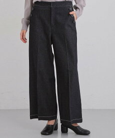 【SALE／20%OFF】THE SHOP TK 【美脚/オ-ルシーズン】デニムマリンパンツ/洗濯機OK ザ ショップ ティーケー パンツ ジーンズ・デニムパンツ ブラック ブルー ネイビー【送料無料】