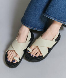 【SALE／20%OFF】BEAUTY&YOUTH UNITED ARROWS ビッグクロス バックストラップ サンダル ビューティー＆ユース　ユナイテッドアローズ シューズ・靴 サンダル ブラウン ブラック ホワイト【送料無料】