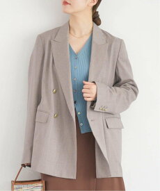 IENA REDA SUPER110 ダブルブレストジャケット イエナ ジャケット・アウター テーラードジャケット・ブレザー ベージュ ネイビー【送料無料】