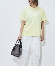 【SALE／50%OFF】CONVERSE TOKYO WOMEN GRAPHIC LOGO PRINT TEE コンバーストウキョウ トップス カットソー・Tシャツ ブラック ホワイト イエロー【送料無料】