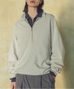 【SALE／50%OFF】monkey time BEAUTY&YOUTH UNITED ARROWS ＜Champion * monkey time＞ リバースウィーブ ピグメント ジップ ポロシャツ ユナイテッドアローズ アウトレット トップス ポロシャツ ブラック ベージュ【送料無料】