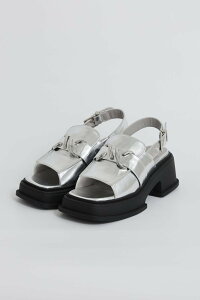 Bella Lume ツイストメタルサンダル ベッラ ルーメ シューズ・靴 ローファー ブラック【送料無料】