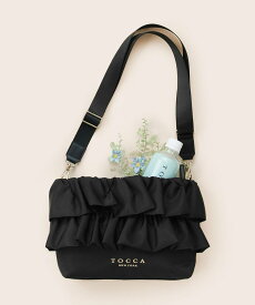 TOCCA 【美人百花掲載】【新色登場】FRILL POCHETTE ポシェット トッカ バッグ ショルダーバッグ ベージュ ブラック ホワイト【送料無料】