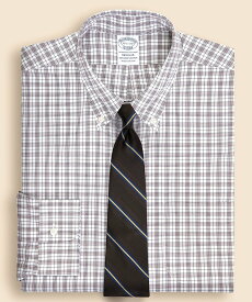 【SALE／20%OFF】BROOKS BROTHERS ストレッチピンポイントオックスフォード チェック ドレスシャツ Regular Fit ブルックス ブラザーズ トップス シャツ・ブラウス ホワイト ブラウン【送料無料】