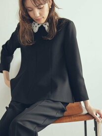 Mila Owen 【セットアイテム】2wayレースカラーペプラムSET UP ミラオーウェン トップス その他のトップス ブラック ネイビー【送料無料】