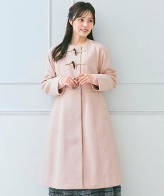 【SALE／30%OFF】Feroux ダッフルデザインAライン コート フェルゥ ジャケット・アウター ダッフルコート ブラック ホワイト ピンク【送料無料】