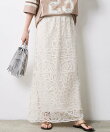 レースストレートロングスカート<大きいサイズ有>シックスタイル
