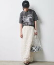 レースストレートロングスカート<大きいサイズ有>シックスタイル