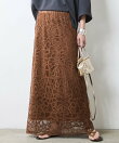 レースストレートロングスカート<大きいサイズ有>シックスタイル