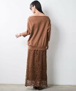 レースストレートロングスカート<大きいサイズ有>シックスタイル