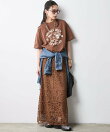 レースストレートロングスカート<大きいサイズ有>シックスタイル