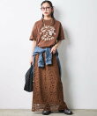 レースストレートロングスカート<大きいサイズ有>シックスタイル