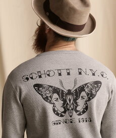 【SALE／30%OFF】Schott HONEYCOMB WAFFLE T-SHIRT CHICANA/チカーナ ハニカムワッフルTシャツ ショット トップス カットソー・Tシャツ ホワイト ブラック【送料無料】