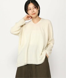 【SALE／50%OFF】pas de calais 13-30-2394 部分ラメ使い ロングVプルオーバー パドカレ トップス ニット ホワイト レッド ブラック【送料無料】