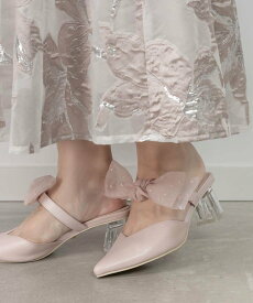 【SALE／40%OFF】RANDA 【HEART COLLECTION】2WAYハート刺繍リボンミュール ランダ シューズ・靴 ミュール シルバー ホワイト ピンク【送料無料】