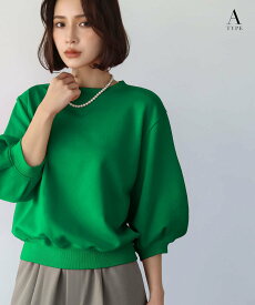 【SALE／18%OFF】ELFRANK 【選べる袖丈】ワンポイントハート刺繍 スウェット トレーナー プルオーバー ガール トップス スウェット・トレーナー グリーン グレー レッド【送料無料】