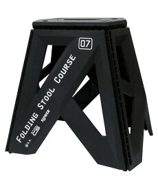 GSC GOODS & SHOES SELECT SLOWER/スローワー FOLDING STOOL Course ゴースローキャラバン インテリア・生活雑貨 その他のインテリア・生活雑貨 ブラック