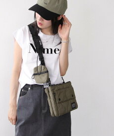 Three Four Time Three Four Time/2-IN-1 CROSS BODY BAG スリーフォータイム バッグ ショルダーバッグ カーキ ブラック【送料無料】