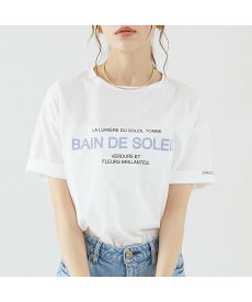 Rouge vif la cle ターンバックロゴT【予約】 ルージュ・ヴィフ ラクレ トップス カットソー・Tシャツ ホワイト ベージュ【送料無料】