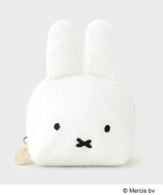 【SALE／30%OFF】OPAQUE.CLIP 【miffyコラボ】フェイス型キラキラポーチ オペークドットクリップ 財布・ポーチ・ケース ポーチ ホワイト ブラック ベージュ シルバー ゴールド