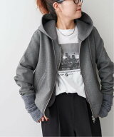 Spick & Span 《追加》ストレッチジップフードパーカー スピックアンドスパン トップス パーカー・フーデ…